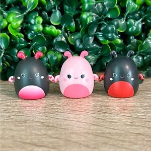 Squish-a-longs by Squishmallows Ladybug Bundle